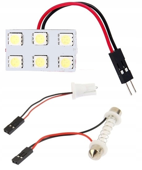 Moduł 6 LED 5050 12V 20x33mm biały zimny jakar