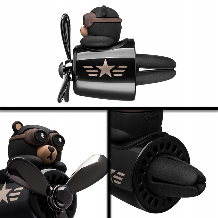 DEKORACJA DO SAMOCHODU KRATKI NAWIEWU ZAPACH - MIŚ W SAMOLOCIE Rodzaj do kratki nawiewu