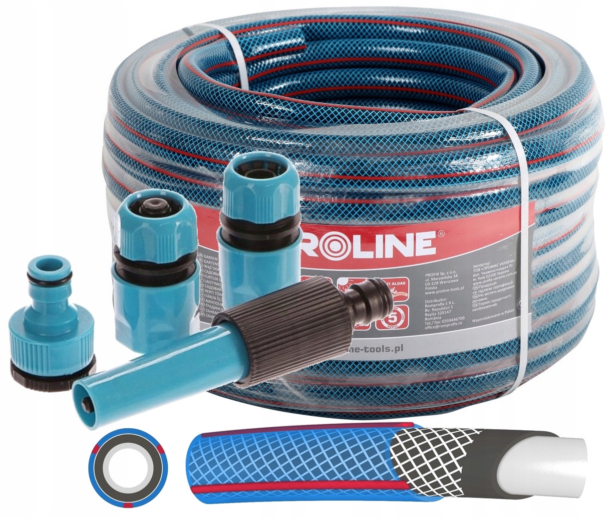 

Proline Wąż Ogrodowy 1/2'' 30m Złączki Zraszacz