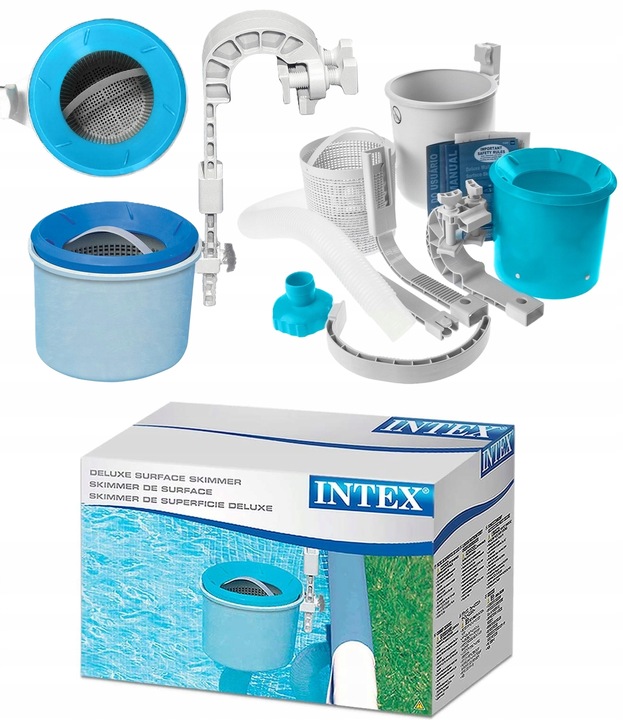 AQUASKIM DO BASENU INTEX OCZYSZCZAJĄCY WODĘ BASENOWY POWIERZCHNIOWY SKIMMER