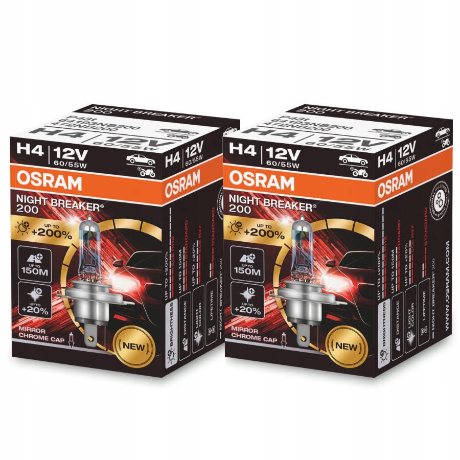 

mocne żarówki H4 Osram Night Breaker +200%