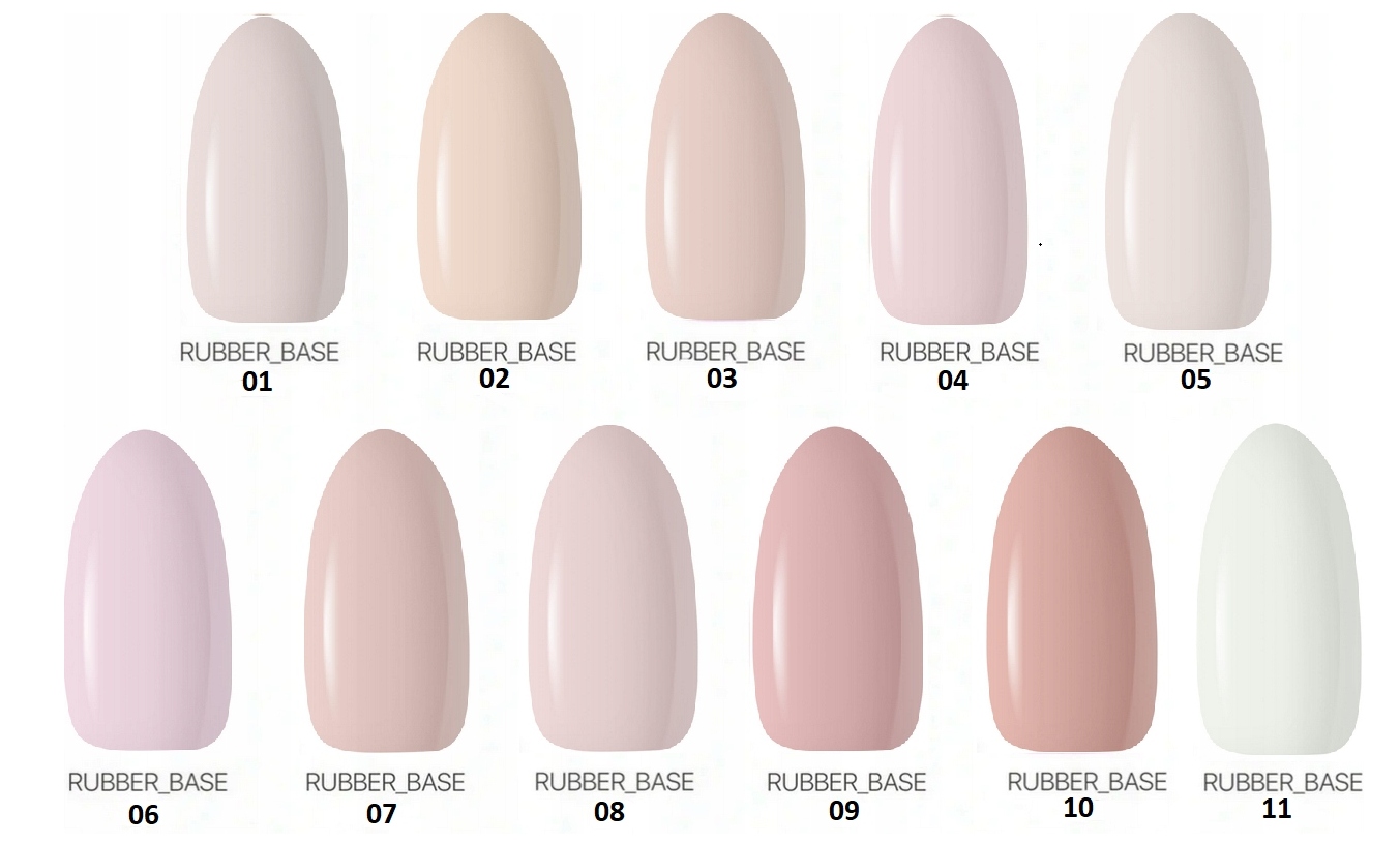 CLARESA RUBBER BAZA POWER BAZA BEZKWASOWA DO PAZNOKCI MIX KOL ZESTAW 2+1 Marka Claresa