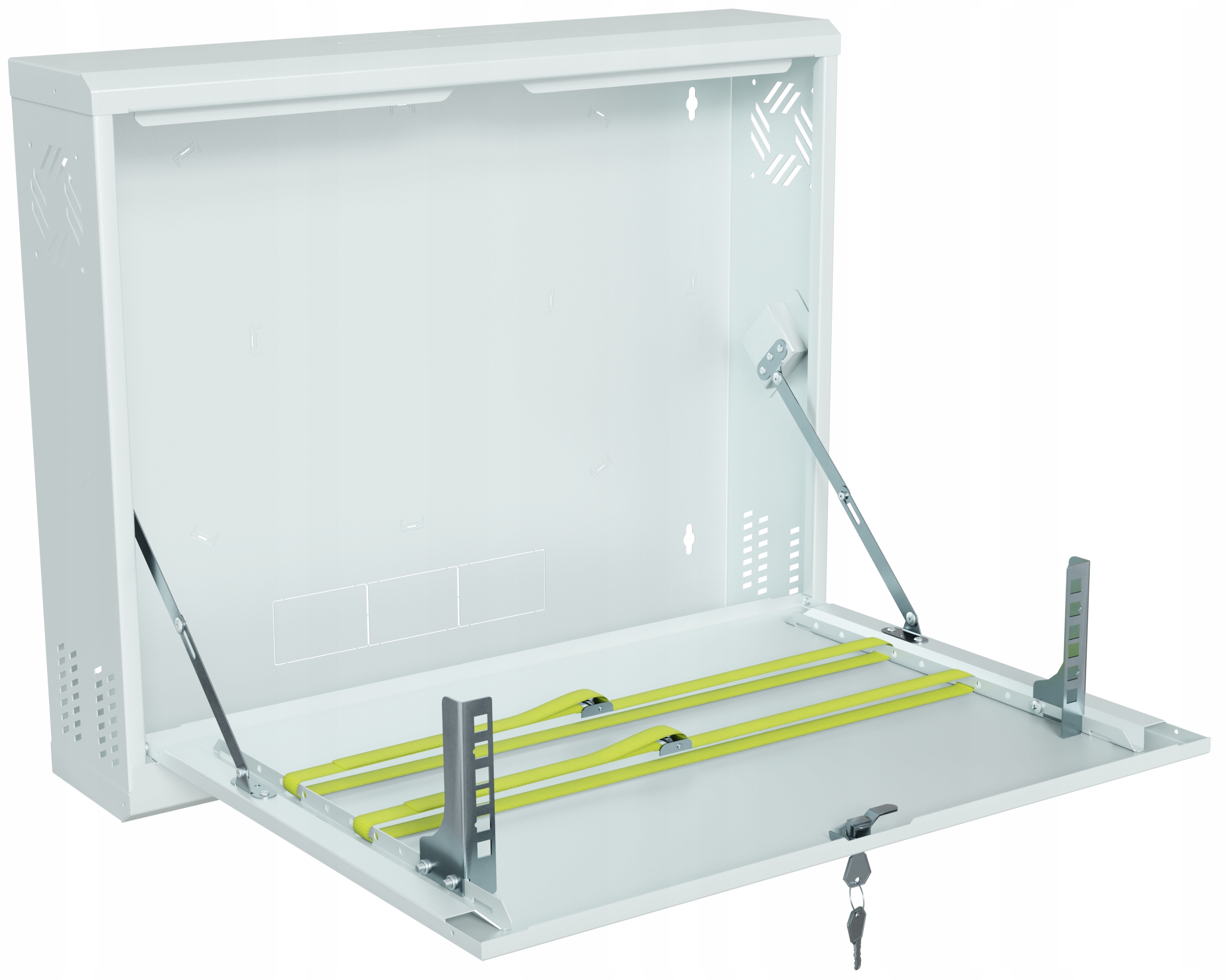 Skříň Závěsná skříň na rekordér Cctv Dvr Rack 19" 2U 130 mm bílá