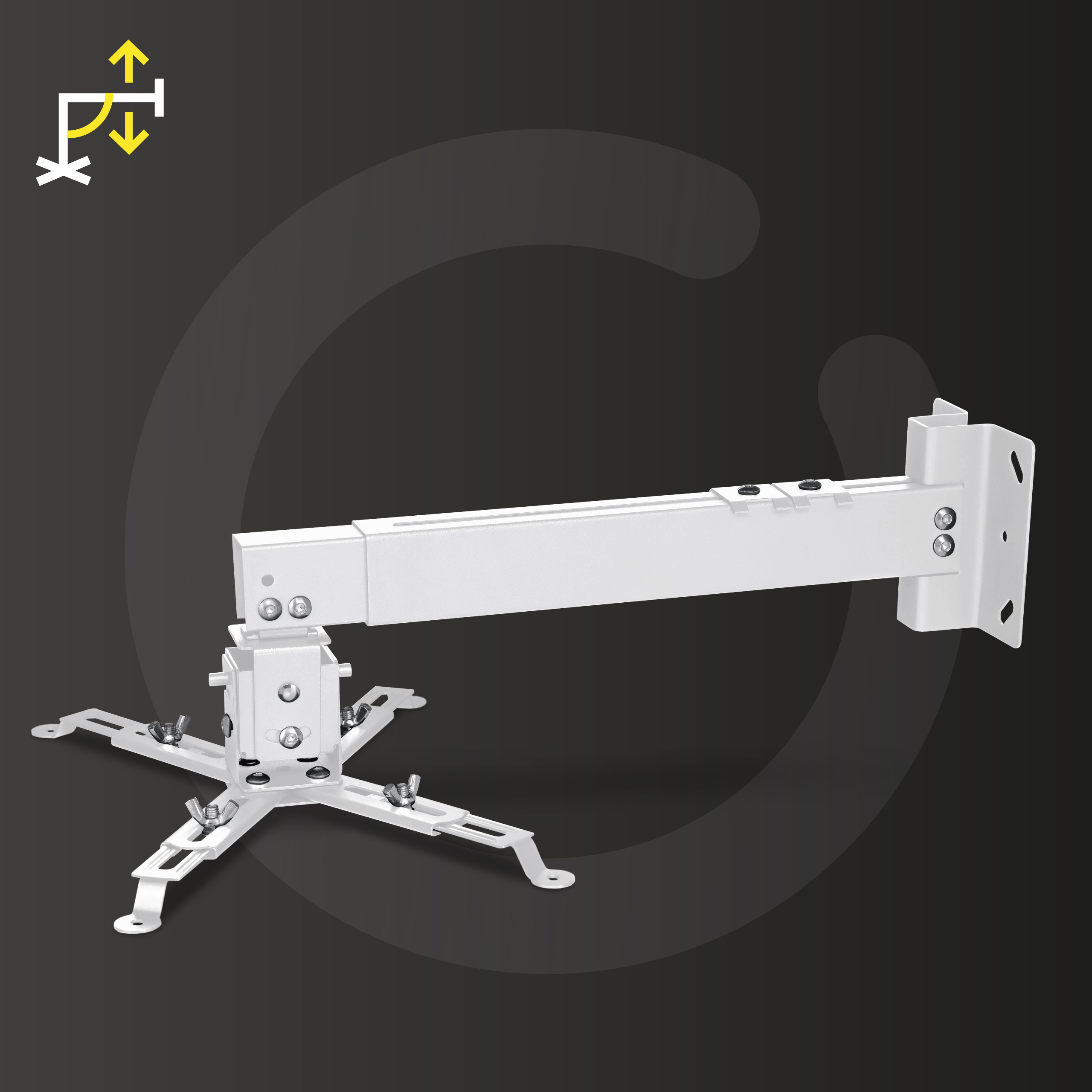 UCHWYT WIESZAK do projektora Sufitowy Ścienny BIAŁY OVERMAX 2w1 Marka Overmax