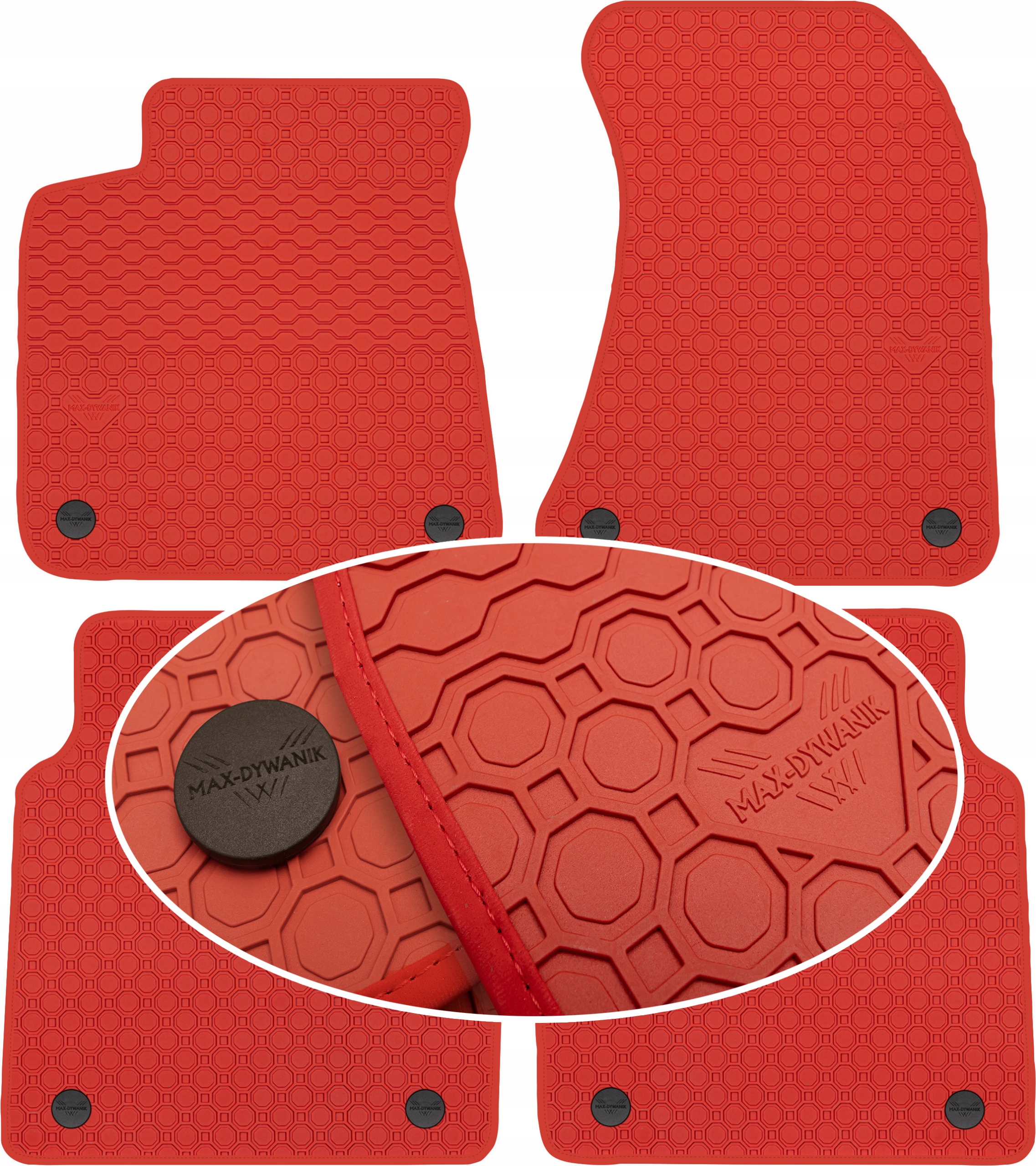 Audi A8 D4 Long 2010-2017 Koberce Červené