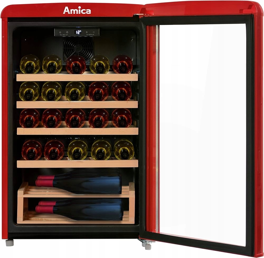 hłodziarka do wina RETRO AMICA WKR 341920 R CZERWONA 30butelek