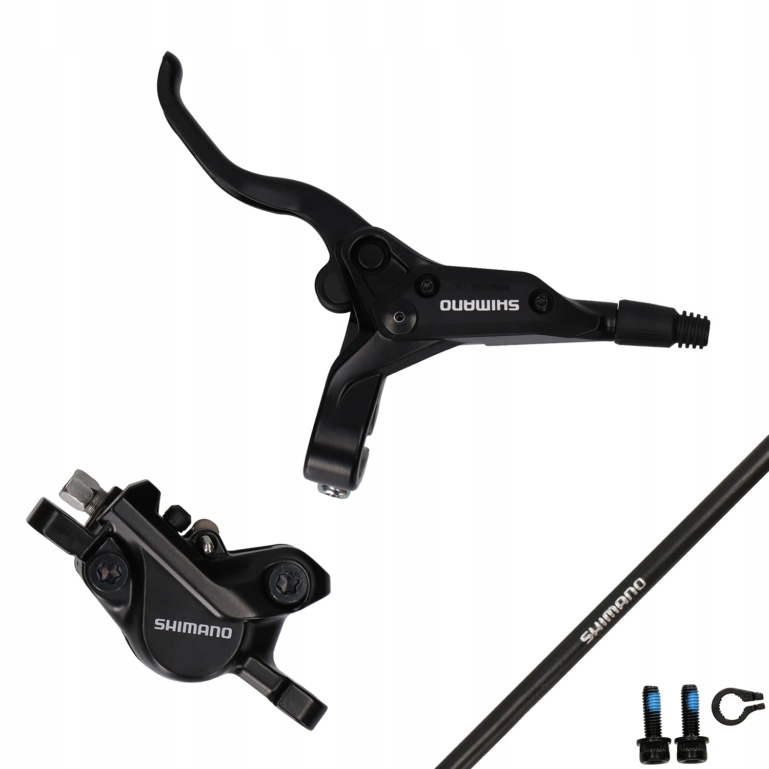 hamulec hydrauliczny tarczowy Shimano BL-M396/BR-M395 Przód 85 cm