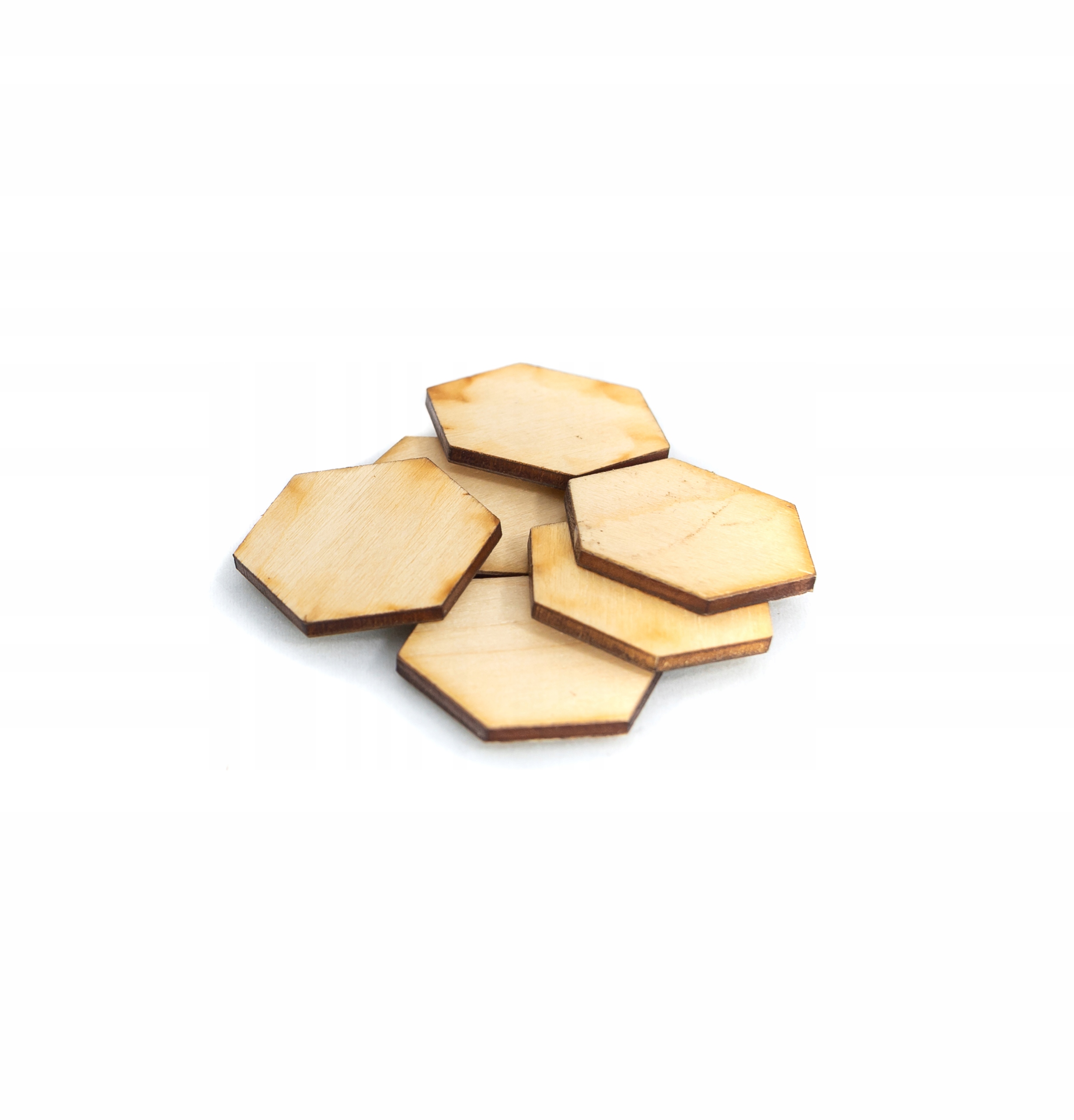 ZNACZNIKI DREWNIANE HEX NATURALNE 30 MM (10 SZTUK) Producent RGFK