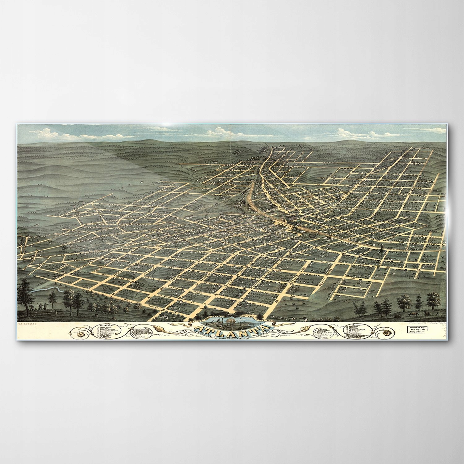 

Obraz Szklany Dekor Miasto Mapa Georgia 120x60