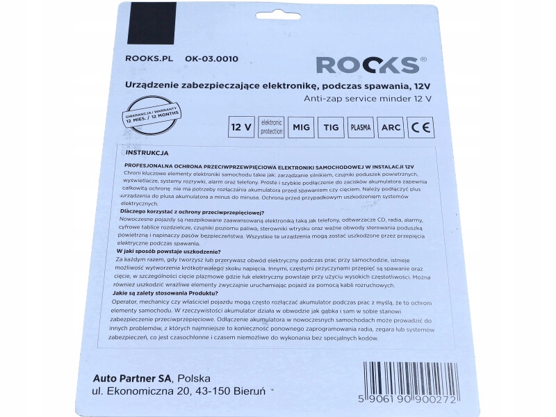 Rooks Zariadenie Na Ochranu Elektroniky Počas Zvárania, 12 V (eliminácia)