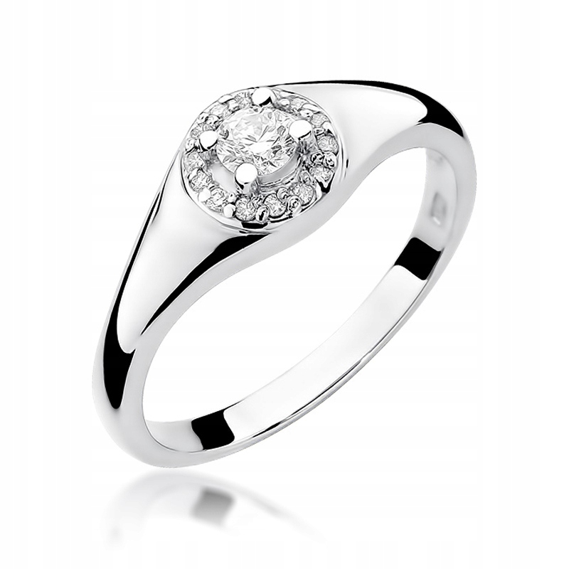 

Pierścionek z diamentami 0,17 Ct 585 Białe Złoto