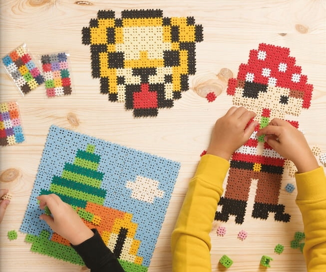 ZESTAW KLOCKI WAFLE MICRO KARTY do Ułożenia 817 El Materiał guma