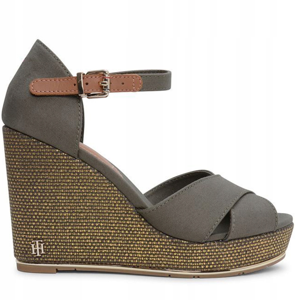 Dámské espadrilky Tommy Hilfiger FW0FW04078 Khaki