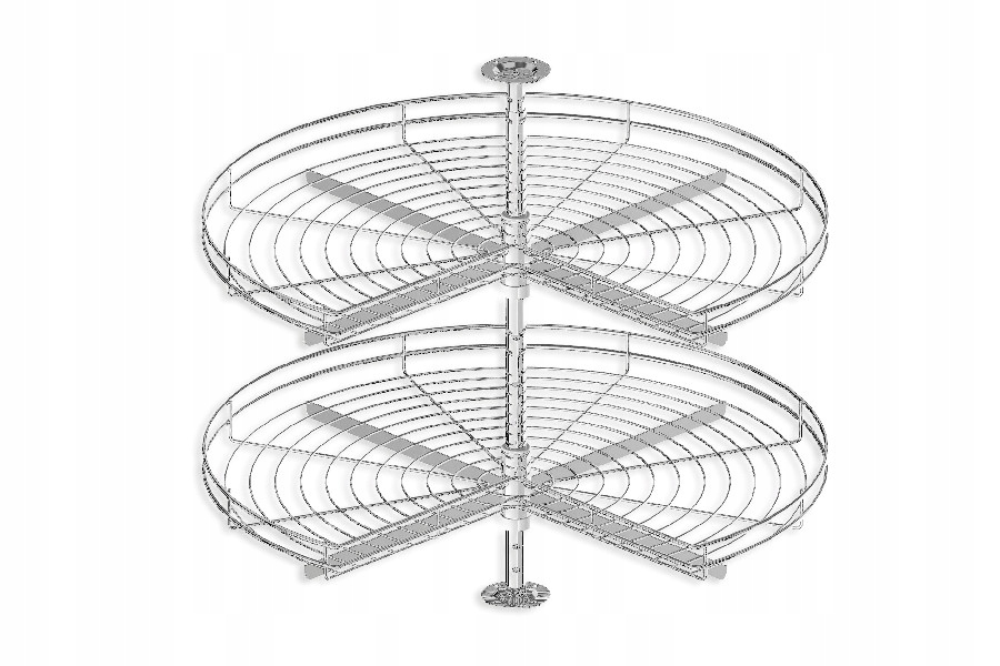 

Półka obrotowa 3/4 FI600mm Metal Chrom Rejs