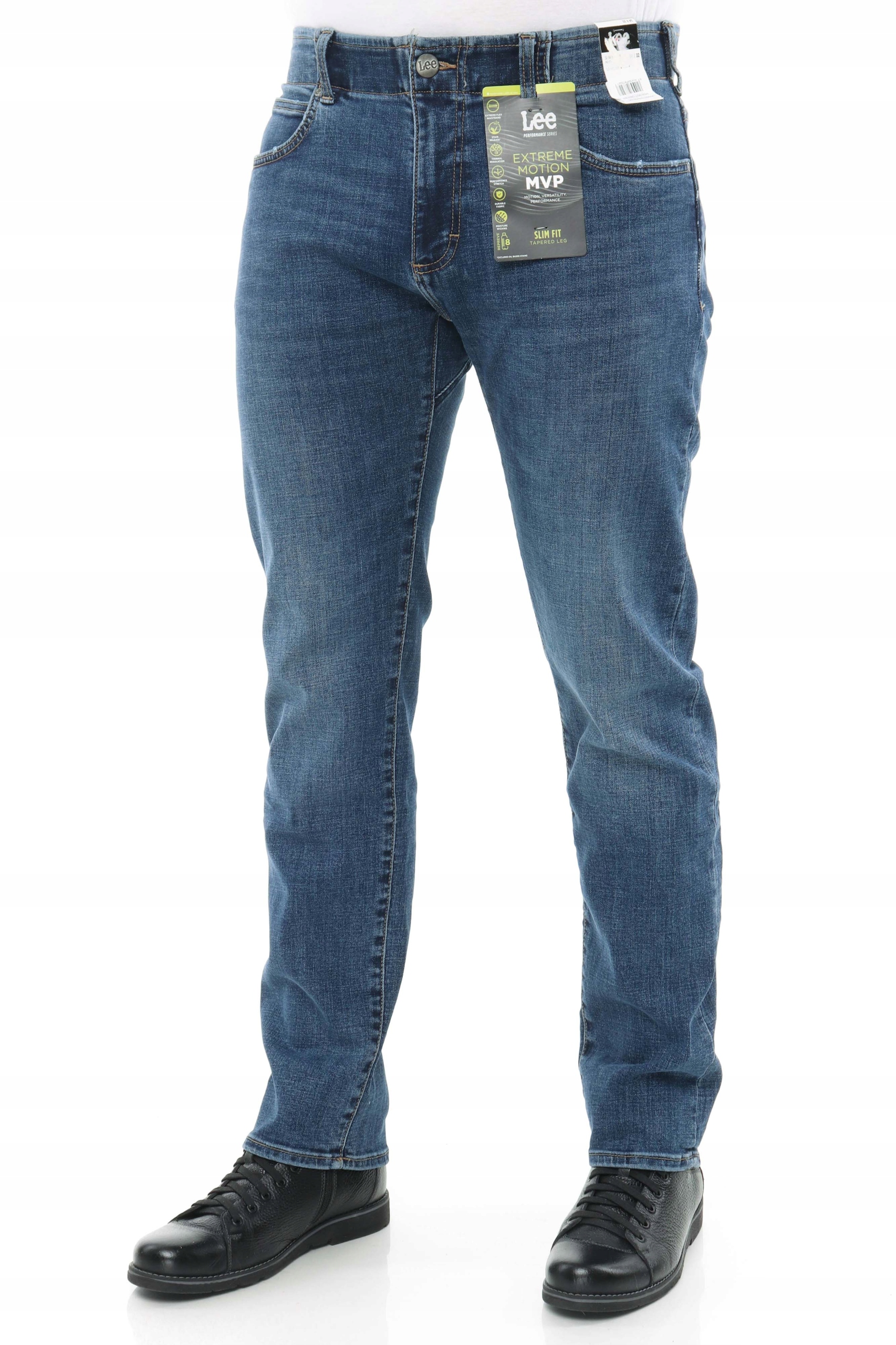LEE SLIM FIT MVP spodnie performance jeans W34 L32 Model SLIM Fit MVP - Extreme Motion - Tapered Leg