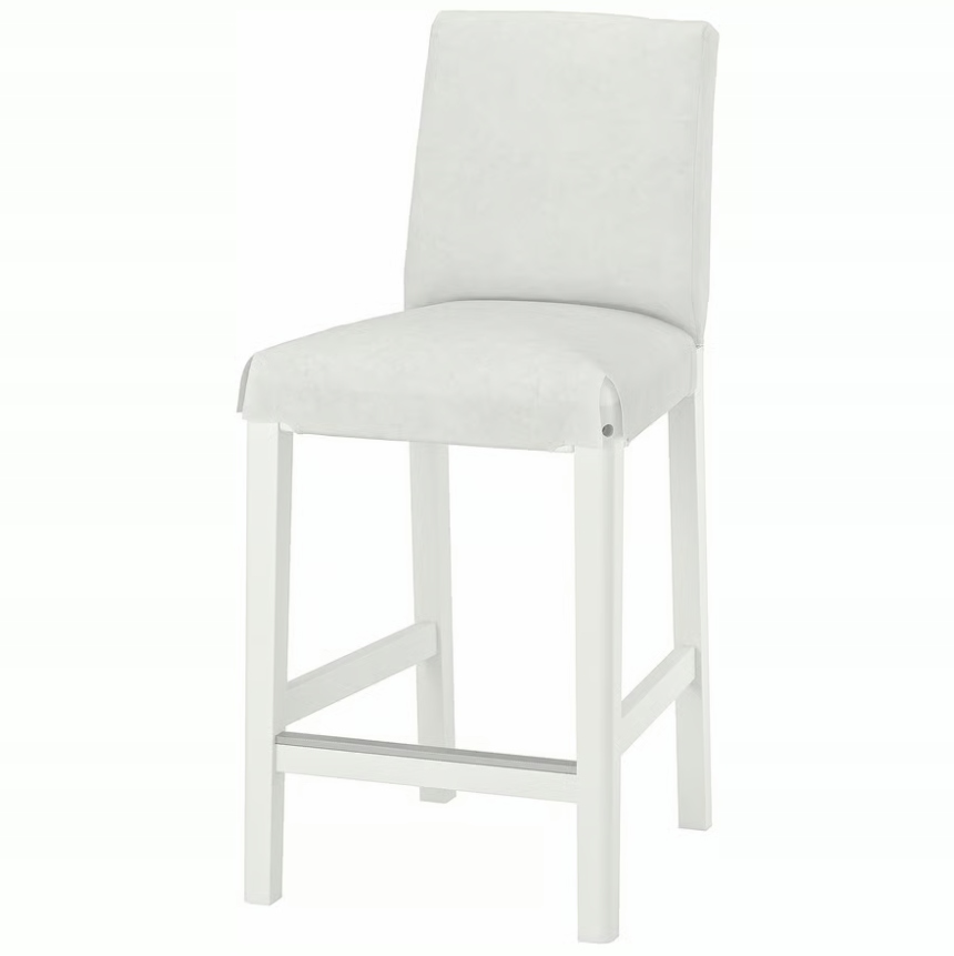 Ikea Bergmund Barový hoker s opierkou, výška pultu biela, 62 cm