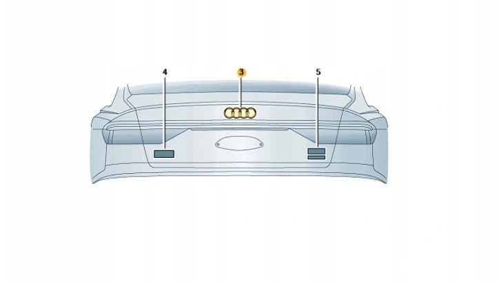 CZARNY EMBLEMAT PIERŚCIENIE AUDI A3 S3 RS3 OD ASO Marka Audi