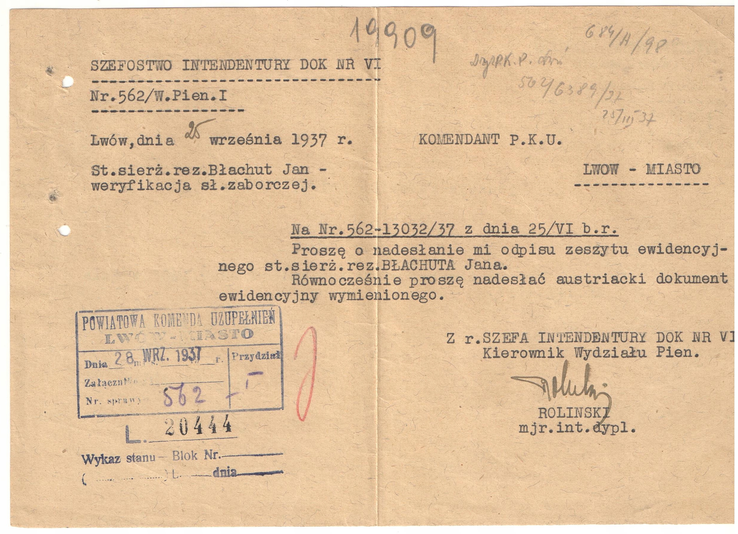 Dokumenty - wojsko - II RP - WP- zestaw - 1929-37