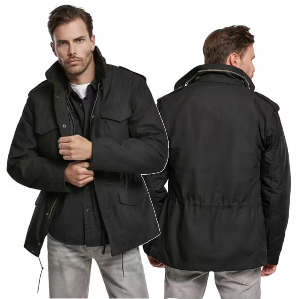 Kurtka Męska Całoroczna Parka Wojskowa Brandit M65 Classic Black Czarna 4XL