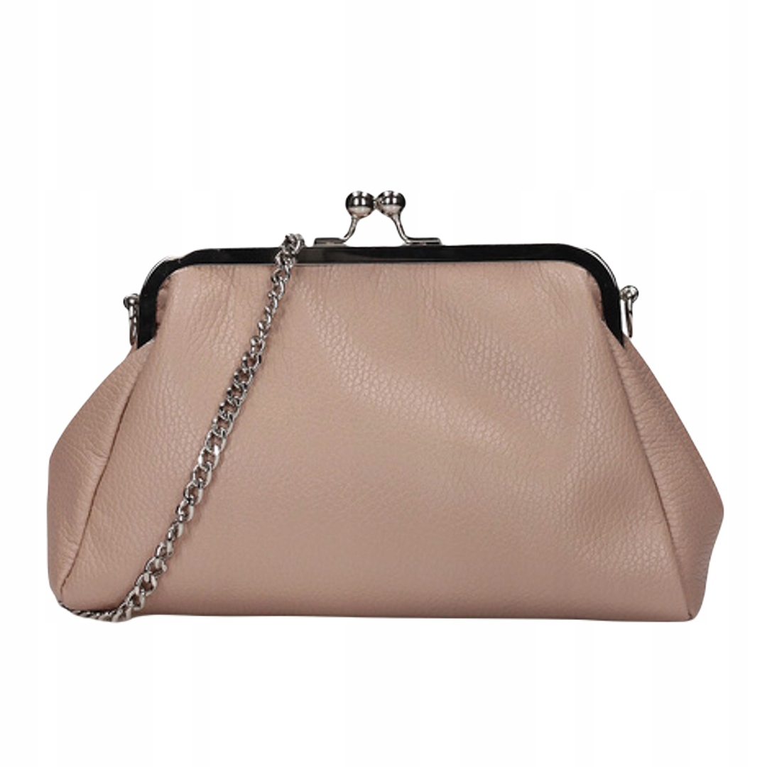 Kabelka Toscanio B77 Sv. Růžová D68 Kožená Kabelka