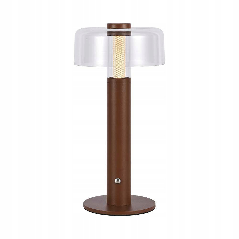 V-tac Stolní noční lampička 1W Led 30cm nabíjení Usb stmívání hnědá