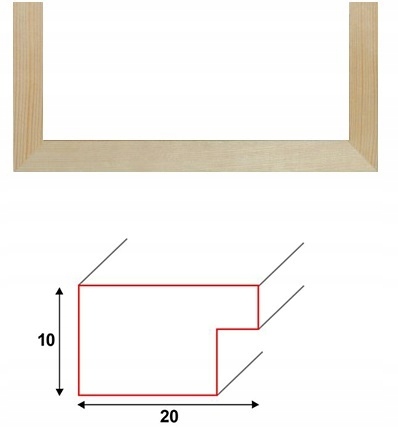 RAMKA SOSNOWA DOPASOWANA DO DIAMOND PAINTING 30x40 Stan opakowania oryginalne