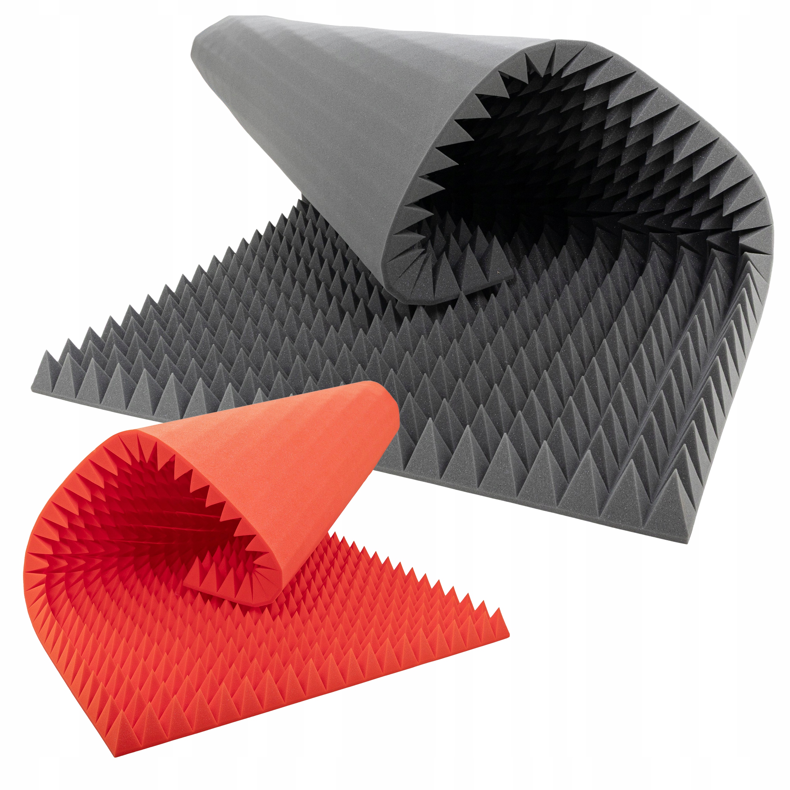 Akustické pěny ve tvaru pyramidy 8 cm – estetické uspořádání interiéru