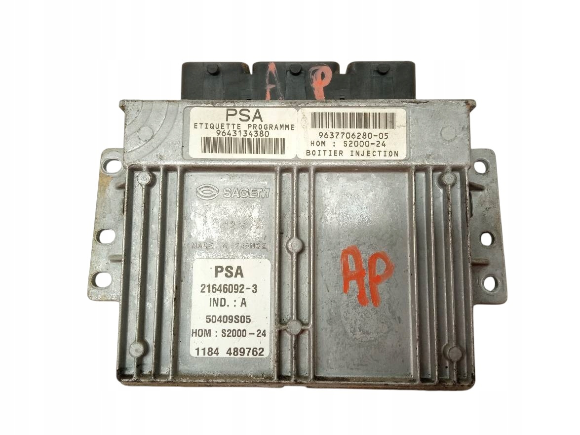 Centralina Motore 9637706280 Citroen Berlingo e (1996-2008)