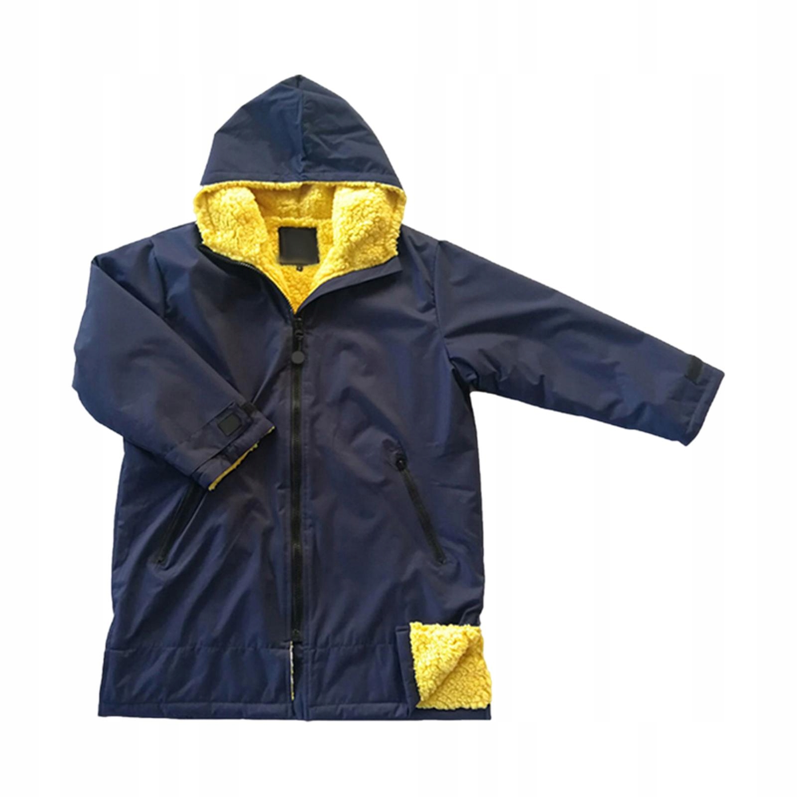 Surf Swim Parka Poncho Jacket Deep Blue Yellow