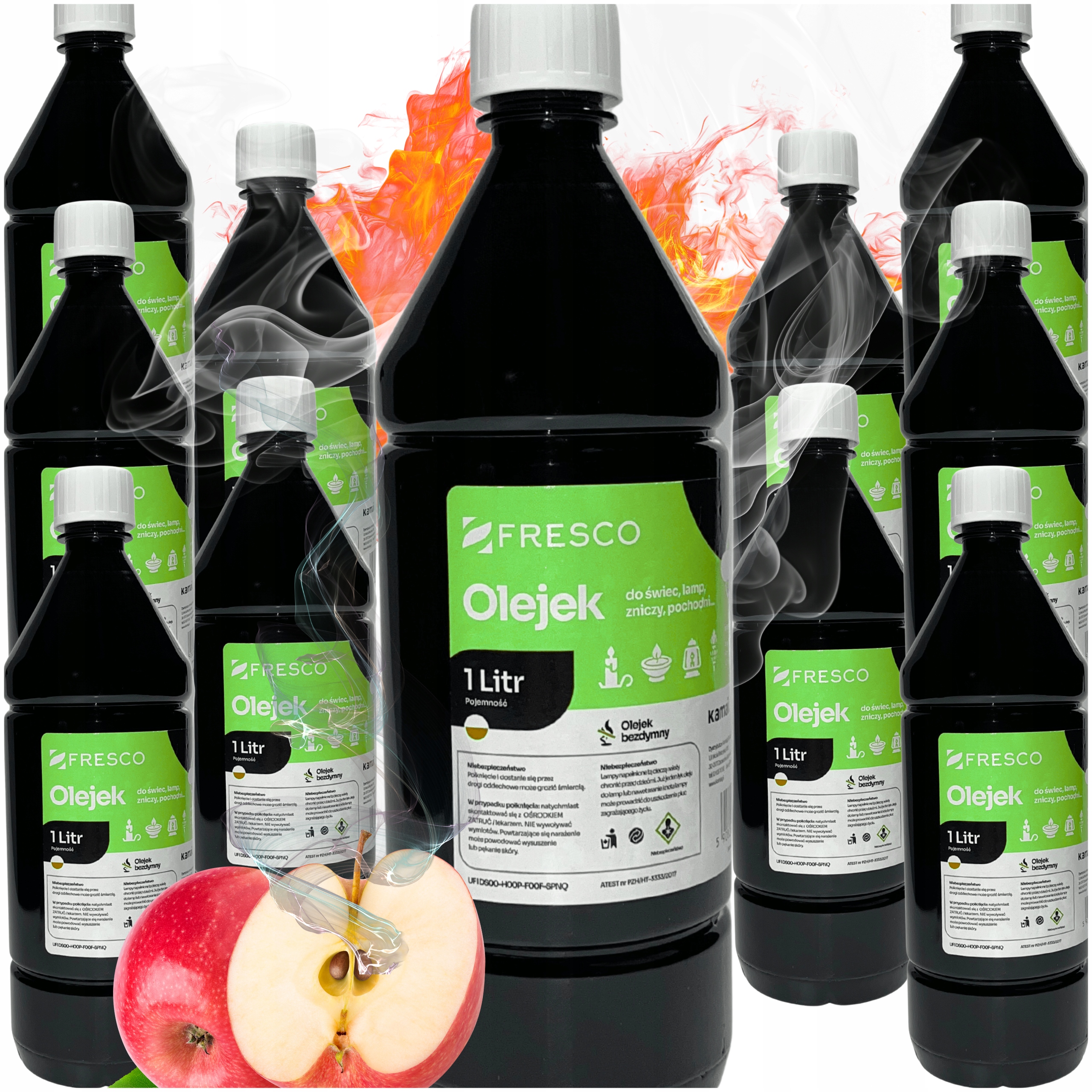Sada 15 x Olej do sviečok Lampy Palivo Do Fakle letná aróma Jablká