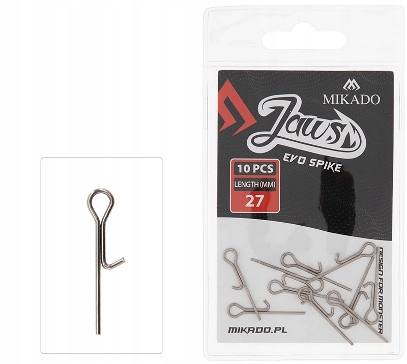 MIkado Jaws Evo Spike Pin do przynęt 27mm 10szt