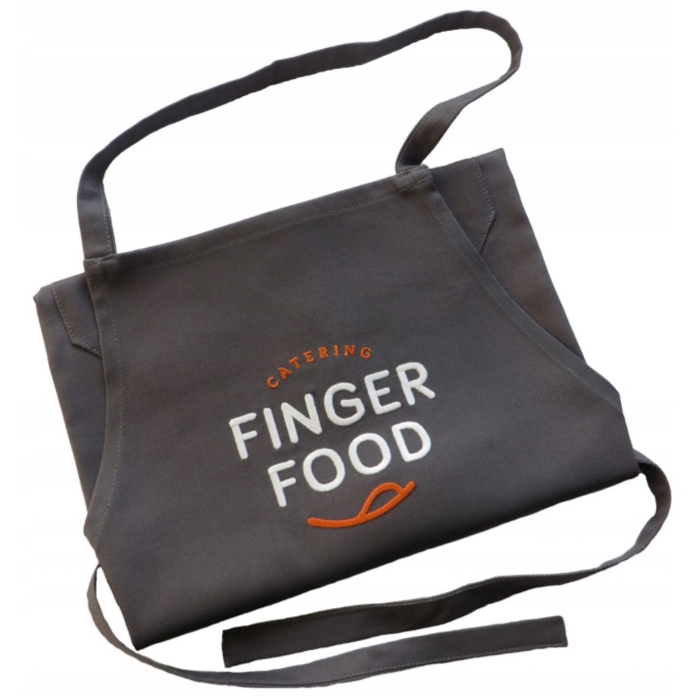 Fartuch CATERINGOWY gastronomiczny kuchenny z LOGO napis bawełna SOLIDNY Marka bez marki