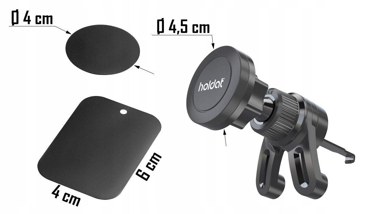 Magnetyczny uchwyt na telefon magnes kratki nawiew Kod producenta PH-MS04