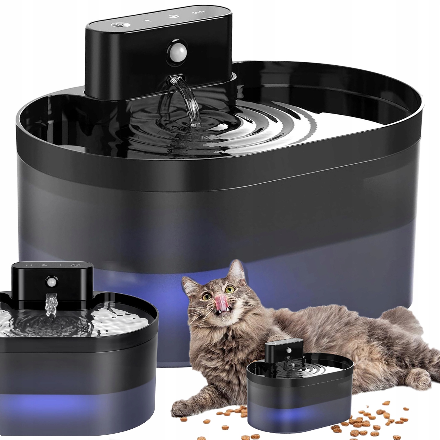Automatická Napáječka Miska Napáječka Tichá Fontána Pro Kočky Psa 2,2L 2600MAH