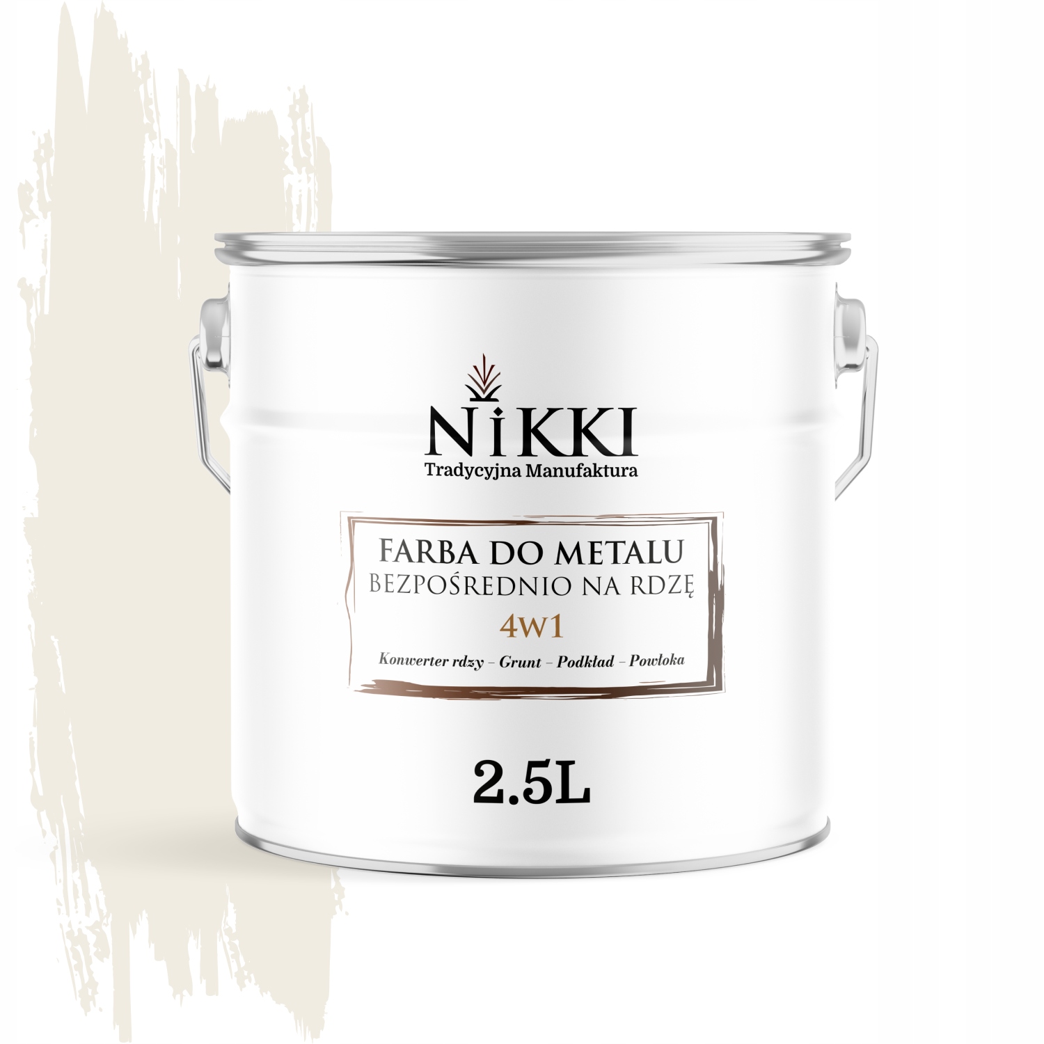 Barva Na Kov Přímo Na Rez Pozink 4v1 Alpská Bílá RAL9010 Lesklá 2.5L