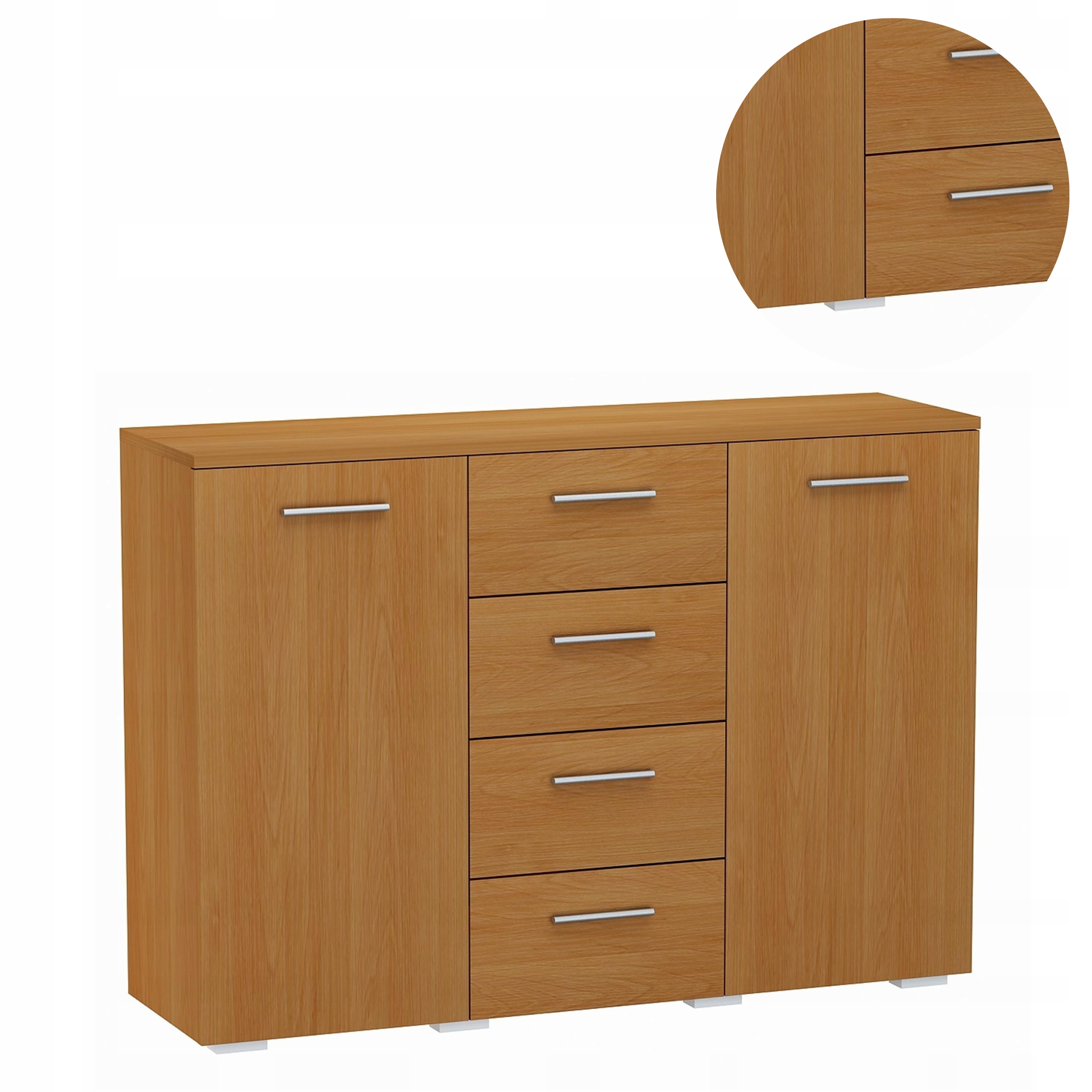 Komoda Helena 120 cm 2D4S Olcha, veľká šatňa, skrinka na oblečenie, hračky