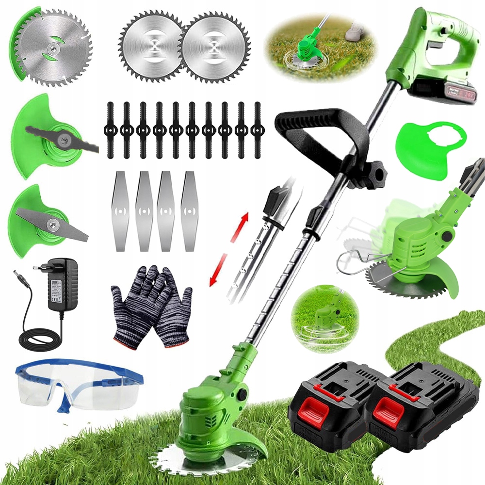 Kosa Zestaw Kosiarka Podkaszarka Wykaszarka Cięcie 90° Akumulatorowa Lekka