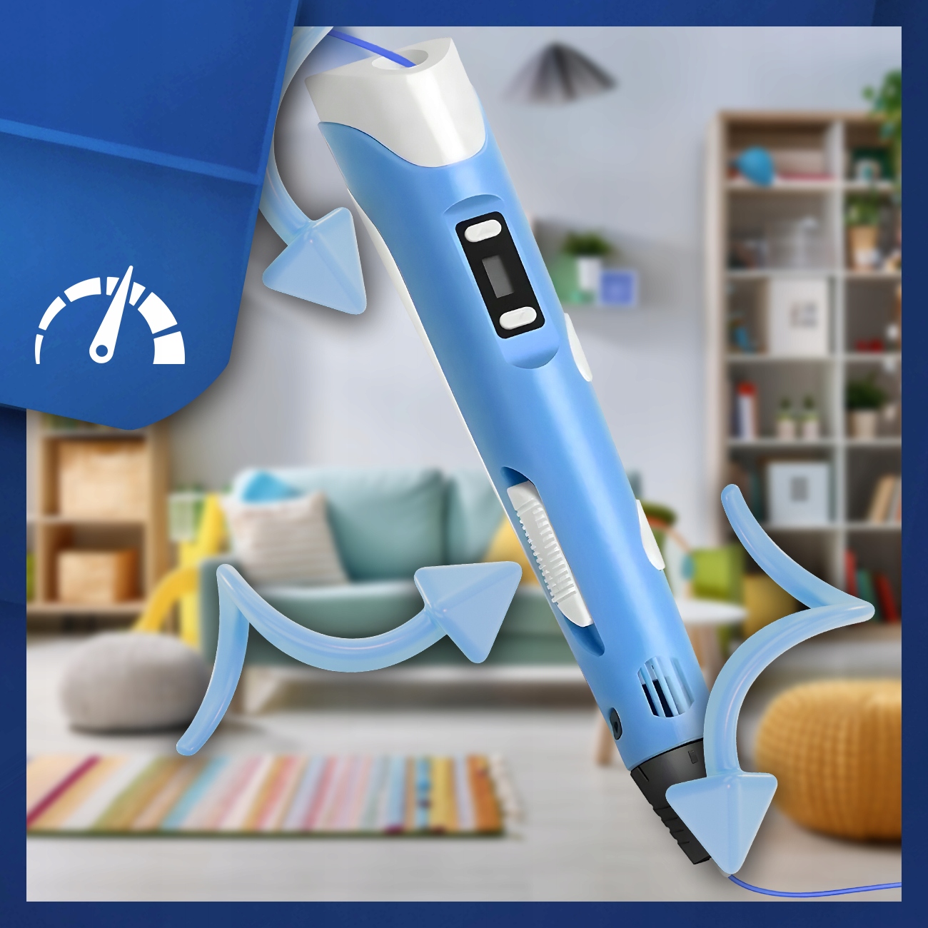 DŁUGOPIS 3D DRUKARKA 3D MAGICZNY PEN DLA DZIECI ZESTAW 510METRÓW WKŁADY PLA Kolor dominujący wielokolorowy