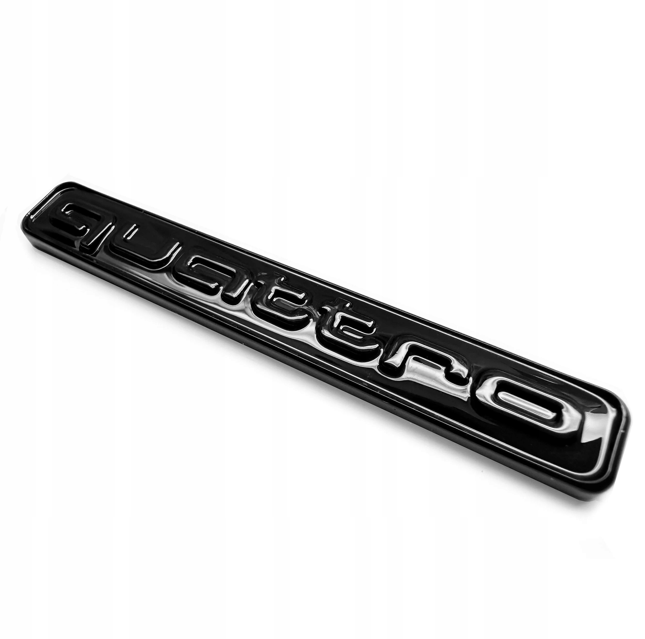 Emblemat Logo Znaczek Do Audi Quattro Czarny Połysk Na Klapę Tył Przód