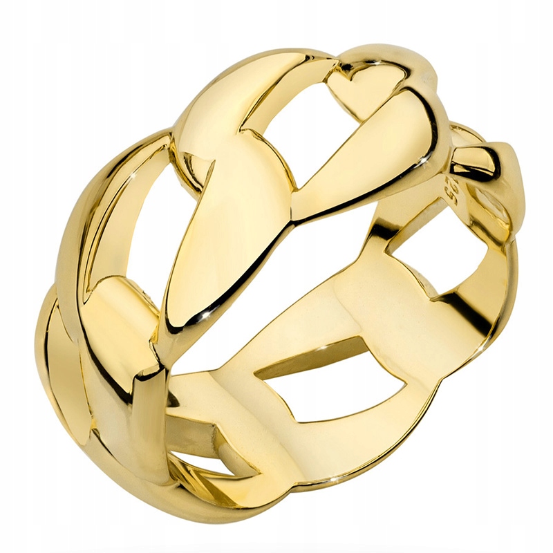 Stříbrný Prstýnek ryzost 925 ve tvaru řetízku, pancéřová vazba, vel. 14