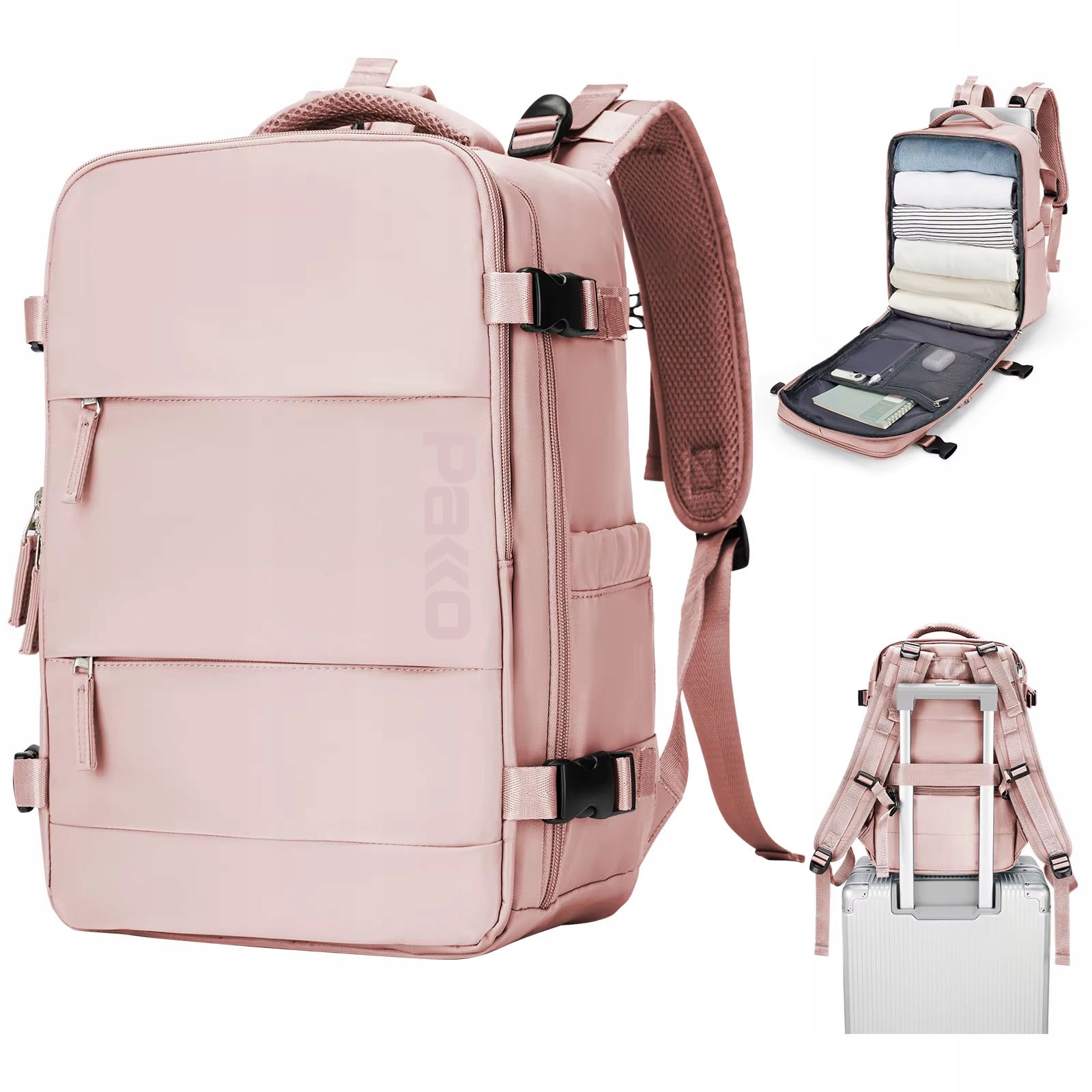 Batoh Pakko Příruční zavazadlo do letadla Wizzair Rayanair 40x20x25 Usb T500