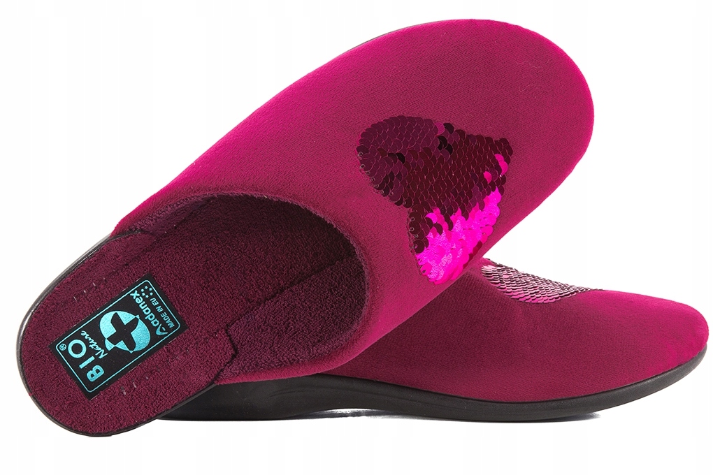 

Adanex 25672 Domowe Damskie Kapcie Klapki Bordo 39