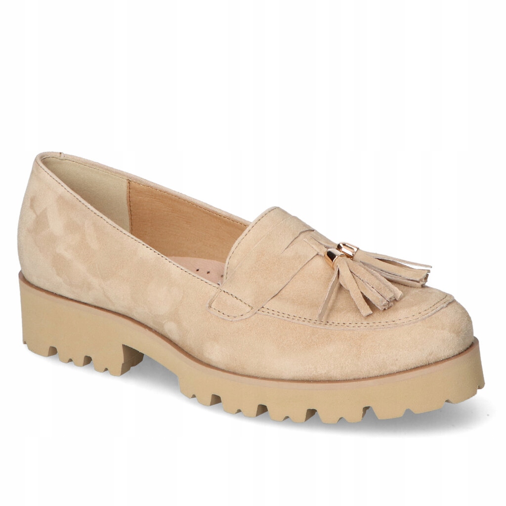 Dámské mokasíny Lewski Béžové Přírodní kůže s třásněmi