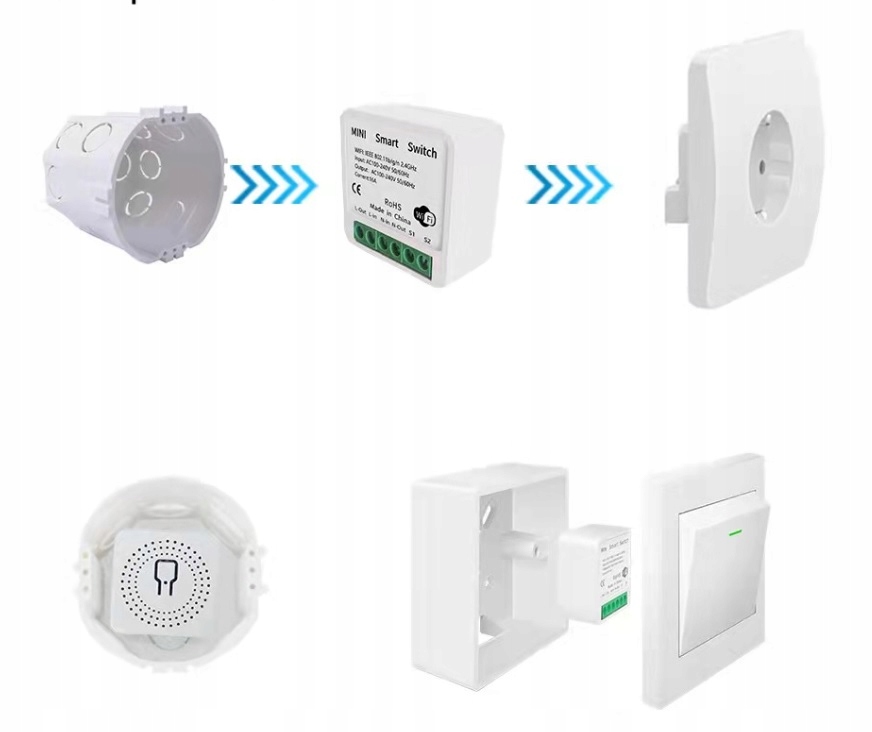 Przełącznik Tuya Smart Switch moduł WiFi 16A, programator czasowy Kod producenta pomiar prądu 001