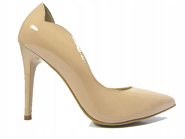 béžová zlatá kůže lodičky klasické lodičky Sala 37