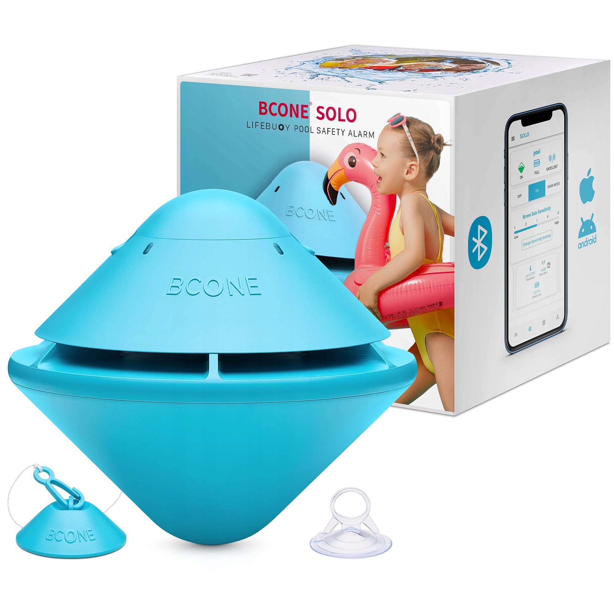 Bazénový alarm plovoucí vodní senzor do bazénu Bluetooth