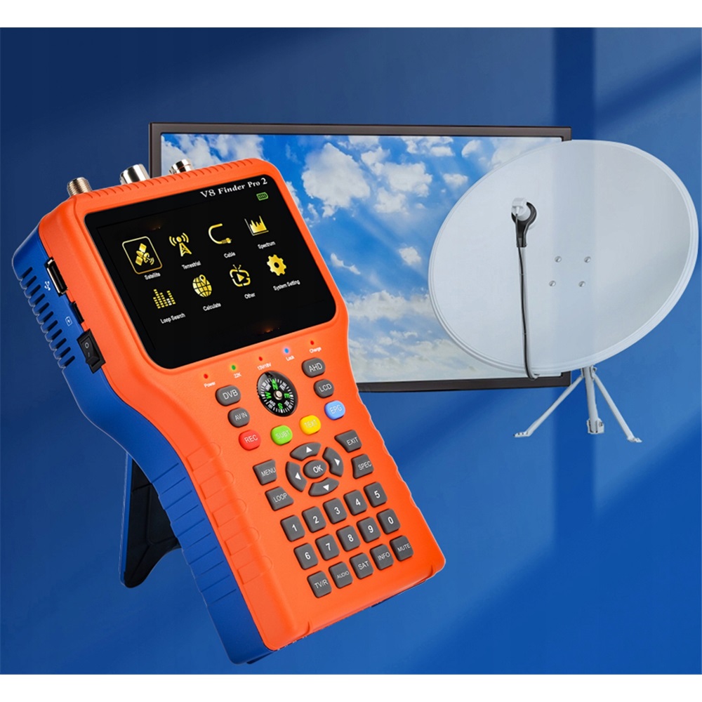 Satelitní Měřič V8 Finder PRO2 4.3" 10BITOVÉ Dekódování H.265 Diseqc