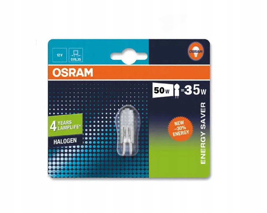 

Osram Żarówka Halogenowa Es 50W=35W 12V GY6,35