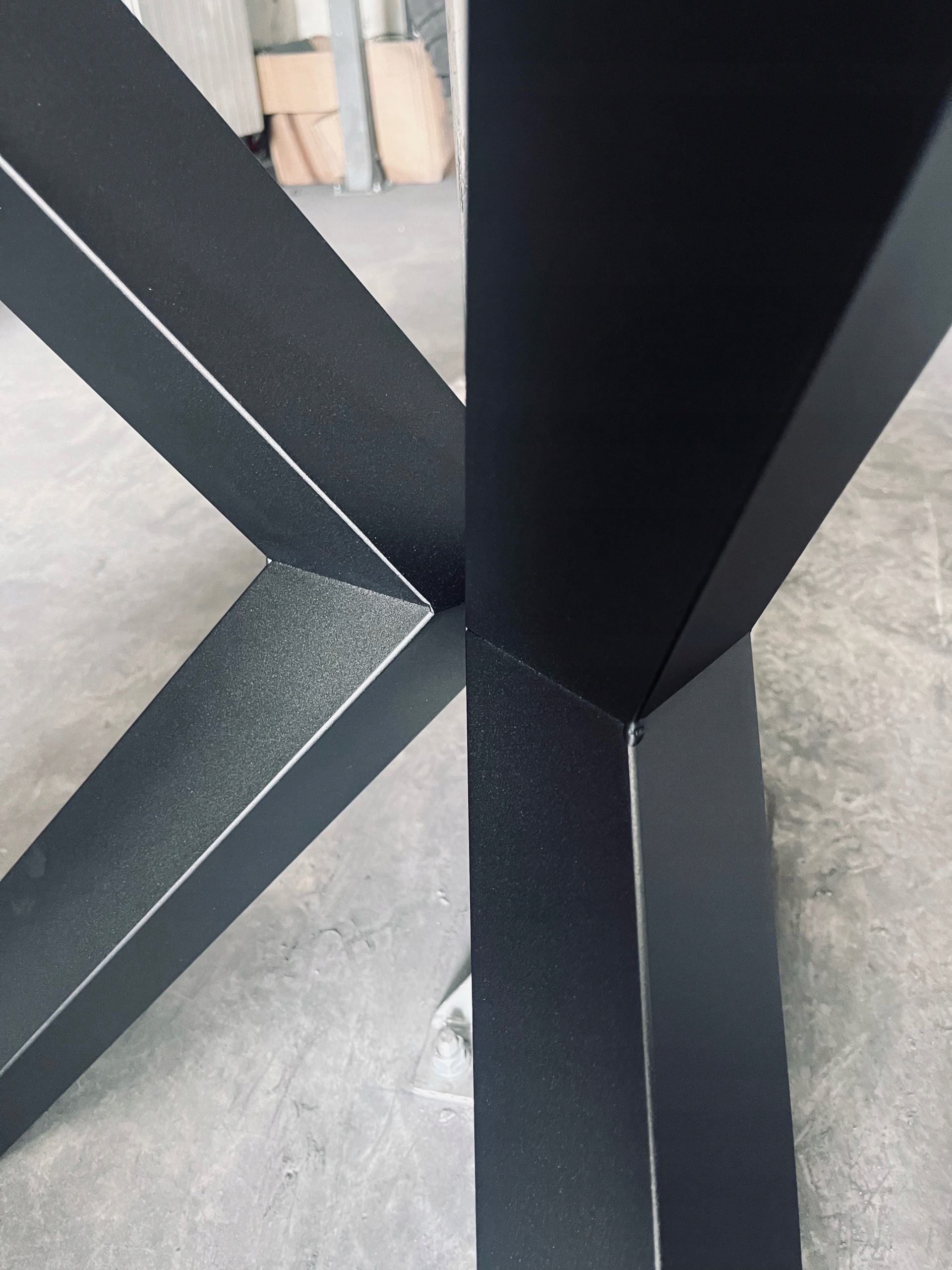 Metalowa podstawa X pod stół okrągły Kolor mebla czarny