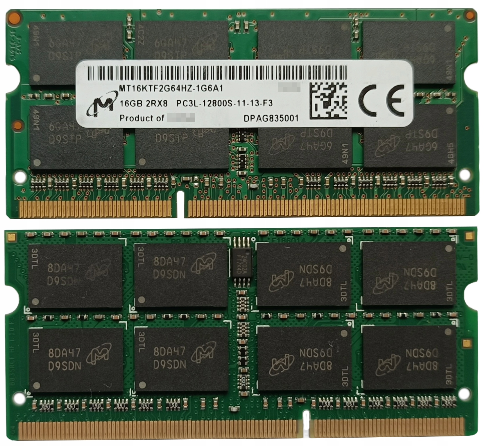 (n) 16GB 1*16GB Micron DDR3 1600MHz MT16KTF2G64HZ-1G6A1